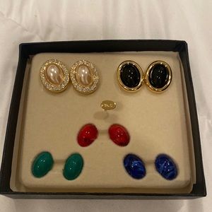 Kenneth Jay Lane interchange earring